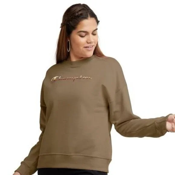 Champion Tops Womens Champion Powerblend Crew Neck Pullover